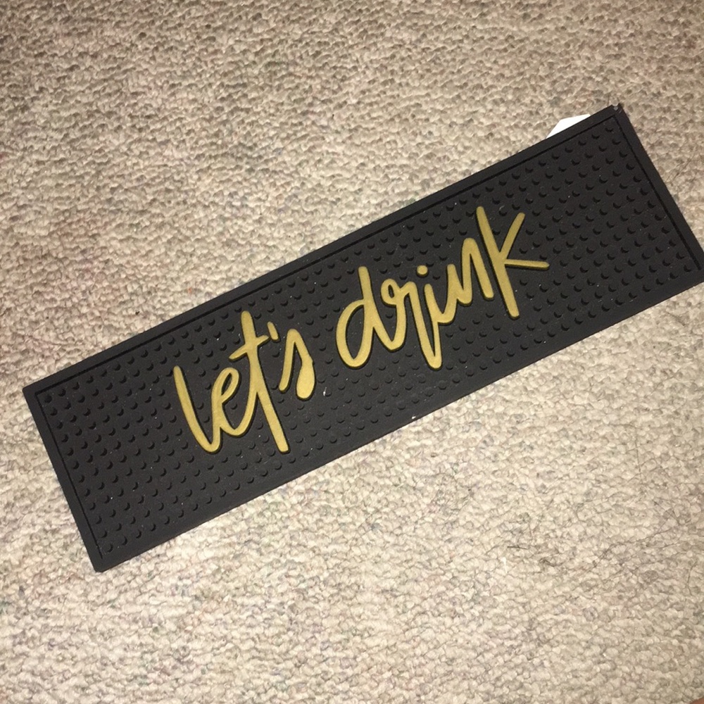 LET’S DRINK - cute bar mat!